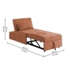 Evenie 1 Seater Pull Out Sofa cum Bed  in Orange Colour