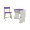 Utopia Extendable Toddler Study Desk and Chair Set in Lavender Purple Colour