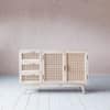 Atlanta Solid Wood Crockery Cabinet in Whitewash