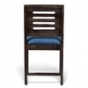 Rosslyn Sheesham Wood Set of 2 Dining Chairs in Mahogany Finish & Navy Blue Velvet Cushion Seat