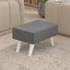 Midase Rectangular Engineered Wood Multipurpose Ottoman in Grey Colour