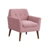Thomas Boucle Fabric Arm Chair in Pink Colour