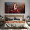 The Castle Decor Lord Ganesha Wall Painting Wooden Framed 27x48 Inch (Style 14)