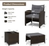 Carry Bird Wicker Patio Furniture Outdoor Balcony Chairs In Brown And Grey Colour