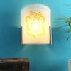 Devansh Glass Electric Wall Light in Brown Colour with Yellow Shade Count of 1 Light