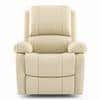 Lebowski Leatherette One Seater Manual Recliner in Ancient Ivory Cream Colour