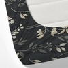 Charcoal Floral 180 TC Fitted 1 King  Bedsheet with 2 Pillow Covers