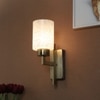 Eliante Modern Wall Lights Mild Steel & Glass Material Antique & White Finish