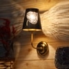 Devansh Metal Electric Wall Light in Gold Colour with Black Shade Count of 1 Light