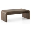 Quinn Rectangular Solid Wood Coffee Table In Danish Walnut Finish