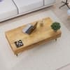 Hexa Engineered Wood Coffee Table With Metal Legs In Giant Wood