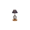 Remington Blue Jute Table lamp with Wood & Iron Base