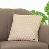 Popcorn Natural Cotton Knitted Cushion Cover 16X16 Inches