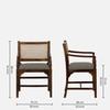 Provincial Solid Wood Accent Chair in Grey Colour