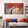 The Castle Decor Flower Tree Abstract Wall Art Set of 5 27x48 Inch