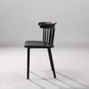 Kepler Brooks Aura Cafeteria Dining Chair in Black Colour