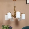 Eliante Mild Steel 6-Light Chandelier, Modern Hanging Ceiling Fixture