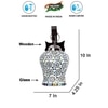 Devansh Solid Wood Electric Wall Light in Brown Colour with Multi Shade Count of 1 Light
