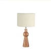 Devansh White Jute Table Lamp With  Wood Natural Base (7X18.25 Inches)-10