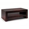Epsilon Rectangular Solid Wood Coffee Table In Mahogany Finish