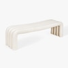 Kaba Upholstered Bench in Off White Colour