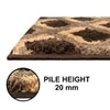 Luxe Home Macau Square Bath Mat (40x60 cm)- Chocolate