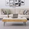Hexa Engineered Wood Coffee Table With 2 Drawers In Giant Wood And Frosty White
