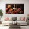 The Castle Decor Lord Buddha Meditation Wall Painting Wooden Framed 27x48 Inch (Style 13)