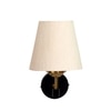 Devansh Metal Electric Wall Light in Black Colour with off-white Shade Count of 1 Light