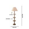 Devansh Shelf Wooden Floor Lamp