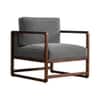 Aura Boucle Fabric Arm Chair in Grey Colour