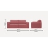 Cacef 3 Seater Pull Out Sofa cum Bed  in Pink Colour
