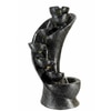 Black Fiber Glass 7 Stacked Chalice Water Fountain