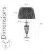 IPSWICH INGLEBY Gold Finish Aluminium Table Lamp with Beige Pleated Shade