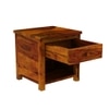 Madhavi Solid Wood Bedside Table in Honey Finish
