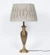 IPSWICH INGLEBY Gold Finish Aluminium Table Lamp with Beige Pleated Shade
