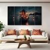 The Castle Decor Lord Ganesha Wall Painting Wooden Framed 27x48 Inch (Style 7)