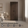 Zoey Engineered Wood 2 Door Wardrobe in Dark Wenge Finish