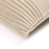Pleated Cotton Beige Lumbar Cushion Cover