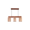 Elegant Brown Solid Wood Cluster Hanging Light