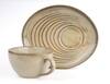 Beige Ripple Modern Snack Serving Set – Set of 2
