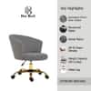 Doe Buck Paolo Grey Houndstooth Upholstered Swivel Office Chair