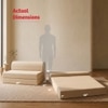 Kurlon Sofa Cum Bed 3 Seater Queen Bed High Resilience Foam 75x60x7 Inch