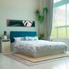 Mudra Bed With Premium Leatherette Fabric And Hydraulic Storage - Queen Bed