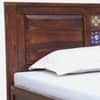 Rangrez Sheesham Wood King Size Bed in Provincial Teak Finish with Box Storage