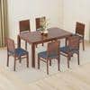 Atlas Solid Wood 6 Seater Dining Table with Atlas Dining chair Set