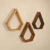 William Iii Diamond Shaped Set Of 3 Wooden Wall Shelves