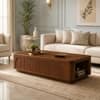 Fairmont Sheesham Wood Fluted Arch Coffee Table in Walnut Finish