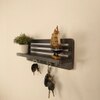 Regus Wooden Wall Shelf Organiser With Key Holders