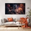 The Castle Decor Lord Shiva Wall Painting Wooden Framed 27x48 Inch (Style 21)